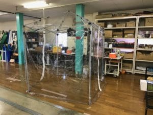 簡易隔離対策用ブース(陰圧可能、透明) ㈲ファインアートかわばた